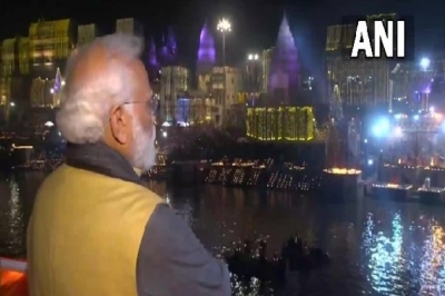PM Modi witnesses spectacular ‘Ganga Aarti’ onboard Vivekanda cruise in Varanasi